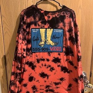 Tie dye vans long sleeve tshirt.